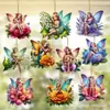 Producto Nuevo Transfronterizo 20 Piezas de Navidad Creativas Lindas Decoración Temática de Ángel Navideño Fiesta Duende Colgantes de Madera