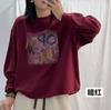 Sudadera de Talla Grande con Estampado de Letras de Colores Nuevo Otoño 2025 Estilo Coreano Moderna Cuello Redondo Holgada de Manga Larga para Mujer