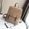 Mochila escolar mini de moda coreana color caramelo, mochila pequeña casual para mujer, mochila de estudiante de cuero PU
