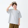 Nueva Ropa de Verano para Niños de Haima para Niños: Camiseta de Manga Corta, Top Delgado de Verano, Camisa Estampada de Medio Manga 100% Algodón