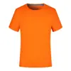 Camiseta de Algodão Penteado de Verão Cor Sólida Gola Redonda Manga Curta Personalizada Roupa de Trabalho Camisa Publicitária Cultural Roupa de Aula diy Estampa de logo