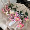 Lirio de impresión 3D artificial flor artificial Lirio de Fuego diseño de arreglo floral para área de bienvenida de boda y decoración de habitación de bodas