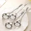 Cuchara grande redonda de acero inoxidable para sopa, cuchara de grado alimenticio, cuchara de dibujos animados para arroz, cuchara profunda de fondo plano para sopa, cuchara pequeña