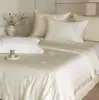 2026 Nueva Colcha de Cama de Tencel Juego de Cuatro Piezas de Colcha de Verano con Serie de Artesanía de Bordado--Flor de Loto de Buena Suerte
