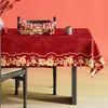 Toalha de Mesa de Ano Novo com um Toque de Luxo Leve e de Alta Qualidade, Impermeável e à Prova de Óleo, Jogo Americano Sem Lavagem, Jogo Americano para Mesa de Centro com Atmosfera Festiva