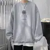 Suéter pullover de otoño 2023 para hombre marca de moda ins cuello redondo holgado estudiante manga larga camisa base top para hombre