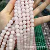 Cristal Natural Contas Soltas Cristal Rosa Contas Foscas Produtos Semi-acabados Pulseira Acessórios DIY Pulseira Contas Peroladas Contas Redondas Foscas