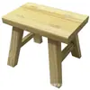 Taburete Pequeño Original Ecológico de Madera Maciza de Pino Sin Pintar Refuerzo de Ensamblaje de Caja y Espiga Taburete Bajo para Cambiar Zapatos en la Entrada del Hogar Taburete Largo de Tronco