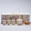 Conjunto de Chá Antigo Estilo Dinastia Tang e Song para Estudiosos, Conjunto de Presente para Chá Kung Fu, Conjunto Completo de Chá Elegante na Cor da Terra Original