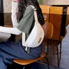 Bolsa de peito feminina japonesa e coreana, bolsa de ciclismo leve à prova d'água em nylon, bolsa de ombro casual para celular ao ar livre, porta-moedas, bolsa de cintura da moda