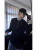 Sudadera de punto gofre con media cremallera transfronteriza para hombre, de alta gama, corte limpio, estilo americano de alta calle, camiseta de manga larga básica