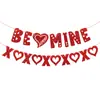 Decoração Temática para Festa de Dia dos Namorados Conjunto BANNER DE LETRAS BRILHANTES BE MINE Bolas de Favo de Mel Coração Enfeites para Quarto de Casamento