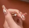 Anillo fino de plata de ley S925 con trébol de cuatro hojas y circón, diseño de nicho, chapado en oro de 18 quilates, microincrustación de moda, anillo fino versátil