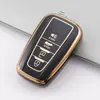 Adecuado para coche Toyota corona Carolina Camry borde dorado coche TPU pegamento flexible funda de llave todo incluido para mujer