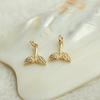 Pacote de 14K Pingente de Cauda de Sereia de Pote de Ouro diy Acessórios de Joias Artesanais Impresso em Ouro Pequeno Pingente