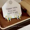 Brincos de Fogos de Artifício Coloridos Macaron com Acabamento Esmaltado Inspirado em Design, Brincos Doces de Menina Estilo Coreano de Alto Padrão Nicho com Temperamento Suave para Mulheres