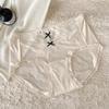Ropa interior de encaje estilo francés para mujer 10A Antibacteriana Entrepierna de algodón puro Transpirable Pura Sexy Sin costuras Seda helada Cintura media Calzones para mujer