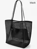 Bolsa de Playa Plegable Malla Bolso de Mano Malla Bolso de Hombro para Mujer Esencial de Viaje de Verano Bolsa de Juego