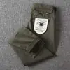 Pantalones Casuales Gruesos de Color Sólido para Hombre Lavados Vintage de Peso Pesado Americanos Pantalones Largos Rectos Desgastados Pantalones de Trabajo Amekaji