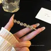 Pinza para el pelo de girasol con pedrería de onda austriaca plateada, pasador, clip lateral para flequillo, clip para el pelo de estilo dulce y fresco con pedrería de cristal