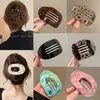 Pinza de garra vintage brillante de abulón para cabello grueso, pinza de pelo grande con estampado de leopardo para mujer, accesorio para el cabello versátil de alta gama, adorno de pelo moderno