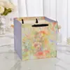 Bolsa de Tote con Pintura al Óleo de Flores Bolsa de Regalo Bolsa de Regalo Cuadrada Bolsa para Empaquetar Ramo de Floristería Bolsa de Regalo para el Día de San Valentín En Stock
