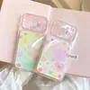 Funda de Teléfono con Corazón de Color Contrastante para Manzana 18 Pro para iPhone 16, Transparente 14, Color Degradado 15, Adecuada para 17, Cobertura Completa, Estilo Coreano