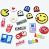 Sello de bordado de computadora de dibujos animados populares elementos de videojuegos con velcro máquina de juegos zapatos bolsa autoadhesivo