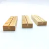 Base Ranurada de Madera Maciza al por Mayor, Personalizable con Logo, Portatarjetas de Escritorio, Soporte para Calendario, Soporte para Exhibición de Fotos