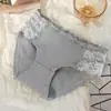 Ropa Interior Femenina de Algodón Puro Estilo Deseo Puro Mariposa Doble con Ribete de Encaje, Cintura Media Algodón 100% Acanalado con Refuerzo Antibacteriano, Venta al por Mayor