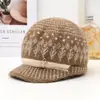 Gorros de otoño e invierno para mujer, madres de mediana edad y mayores, gorros de punto con protección para las orejas, gorros cálidos con forro de polar para abuelas