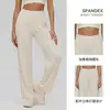 Pantalones de Yoga Casuales Transfronterizos para Mujer, Pantalones Deportivos de Fitness para Pilates con Múltiples Bolsillos, Pantalones Rectos de Pierna Ancha Suaves y Amigables con la Piel