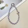 Muñeca Linda de Dibujos Animados Cadena Hecha a Mano Cordón Colgante Adorno Colgante Cordón para Teléfono Bolso con Cuentas para Cámara Colgante para Teléfono