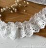 En stock varios encajes plisados de algodón bordado textiles para el hogar accesorios de ropa hechos a mano DIY arte en tela blanco albaricoque al por mayor