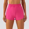 Shorts de Yoga de Secagem Rápida para Mulheres, Soltos e Respiráveis, Manga Curta, Esportes ao Ar Livre, Fitness, Corrida, Roupa de Yoga, Estoque Próprio para Exportação