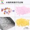 Zircón/Gema de Vidrio Facetada en Forma de Gota Personalizada de Fábrica 4*6mm Forma de Gota Facetada con Agujero Pasante Piedra Suelta Personalización