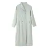 Estilo Europeu 2026 Moda de Rua Casual Solto Gola Alta com Fenda Trench Coat Casaco Feminino D17510