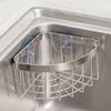 Cesta de almacenamiento esquinera Ourunzhe de acero inoxidable 304 para fregadero de cocina, con ventosa para baño, escurridor de platos