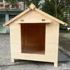 Caseta para Perros de Exterior, Impermeable, Anticorrosión y a Prueba de Viento, Casa para Perros de Madera Maciza, Casa para Mascotas de Interior y Exterior, Jaula de Madera, Cálida para Gatos, Antihielo