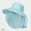 26 Tipos de Sombreros de Protección Solar para Mujer, Sombreros de Sol de Ala Ancha para Verano, Mascarillas Faciales Anti-UV, Sombreros de Pescador Transpirables Desmontables