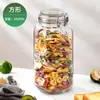 Pote de Vidro com Tampa Atacado Cozinha Grau Alimentício Garrafa de Armazenamento Pote Selado Transparente Pote de Armazenamento Pote para Armazenamento de Grãos Grossos