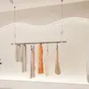 Estante de Exhibición Creativo de Moda de Acrílico y Acero Inoxidable Colgante de Pared Colgador para Ropa de Niños Tienda de Ropa de Mujer Colgador de Techo
