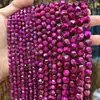 Pedra Olho de Tigre Natural Contas Facetadas, Pedra Tipo Madeira Fio Longo Contas Facetadas Semi-Acabadas Acessórios para Pulseira Colar DIY Atacado