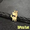 5 Peças/Pacote Exportação Novo Desenho Animado Pequeno Animal Pet Cachorro Pingente Material de Aço Inoxidável Brincos Pulseira Colar DIY