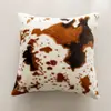 Almohada Manta de Felpa Larga Gruesa de Doble Cara con Estampado de Vaca Ins de Venta Caliente Transfronteriza con Textura de Animal para Ventana de Mirador y Decoración de Sala de Estar