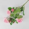 Flor artificial de rosa de cuerno de primavera de 6 cabezas individuales planta verde flor falsa boda hogar decoración de patio exterior fotografía fotografía comercio exterior