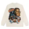 Camiseta com Poster Vintage Jalen Brunson de Marca Tendência Transfronteiriça, Lavada e Desgastada, Top Oversized High Street de Basquete Fornecimento