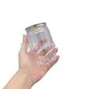 Popular Lata Transparente con Anilla 250ml Lata de Plástico Desechable con Anilla para Puestos, Té de Leche, Botella de Jugo, Sensación de Internet