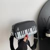 Nota de Moda Bolso Pequeño Cuadrado Negro Piano y Blanco para Niña Bolso de Estilo Nuevo Bolso de Mujer Bolso Cruzado de un Hombro Versátil Bolso de Regalo Moderno