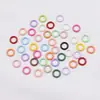 100 peçasAnel Fechado Colorido Qianhui 8mm Liga Laqueado Torcido Acessórios para Joias DIY Materiais